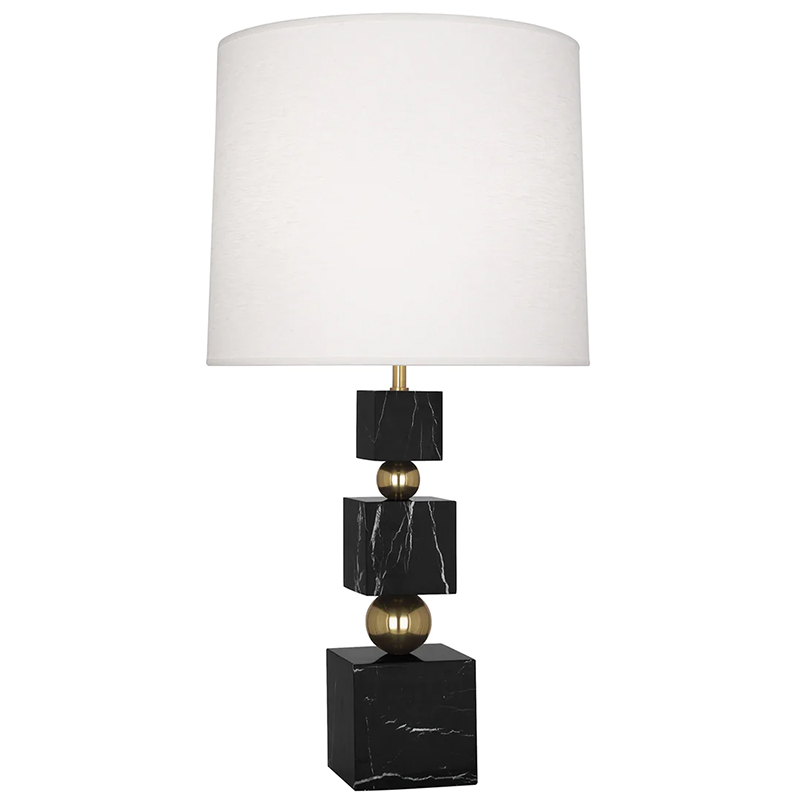 Настольная лампа Totem Table Lamp Black Marble Глянцевое золото Черный Мрамор Nero Белый в Нижнем Новгороде | Loft Concept 