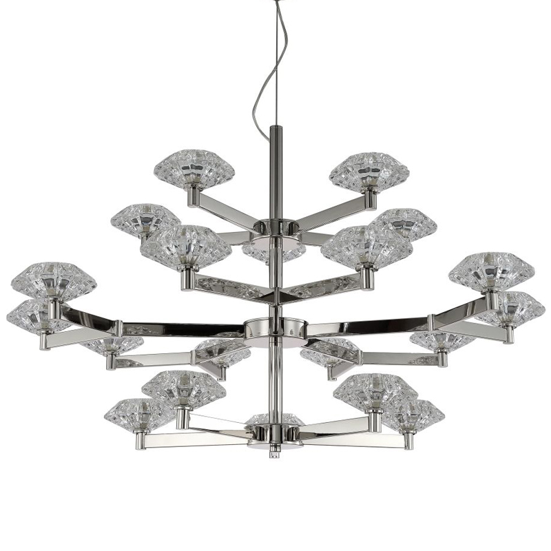 Люстра Yerker Chandelier Nickel 20 Никель Прозрачный в Нижнем Новгороде | Loft Concept 