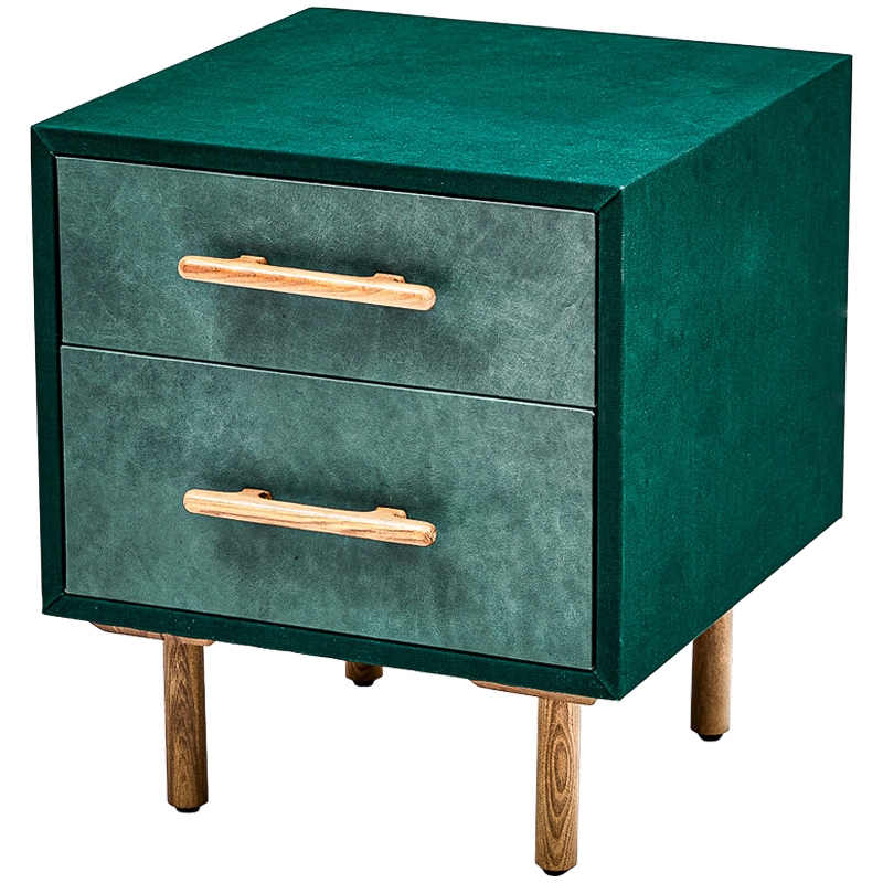 Тумба Smoky Green Nightstand Изумрудный Древесина в Нижнем Новгороде | Loft Concept 