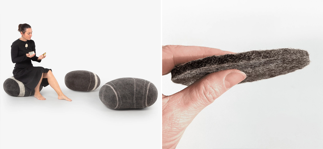 Набор Валяных Камней-Пуфов для переговорной офиса CONFERENCE SET - фото №1