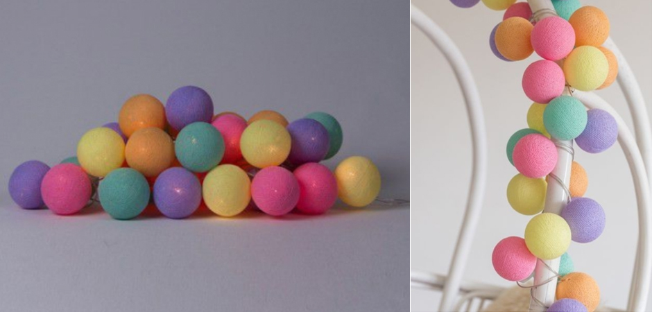 Гирлянда хлопковые фонарики Сotton Ball Ice Cream - Loft-Concept в Нижнем Новгороде
