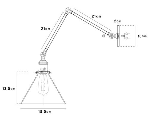 Бра Gloce Cone Shade Loft Industrial Red в Нижнем Новгороде