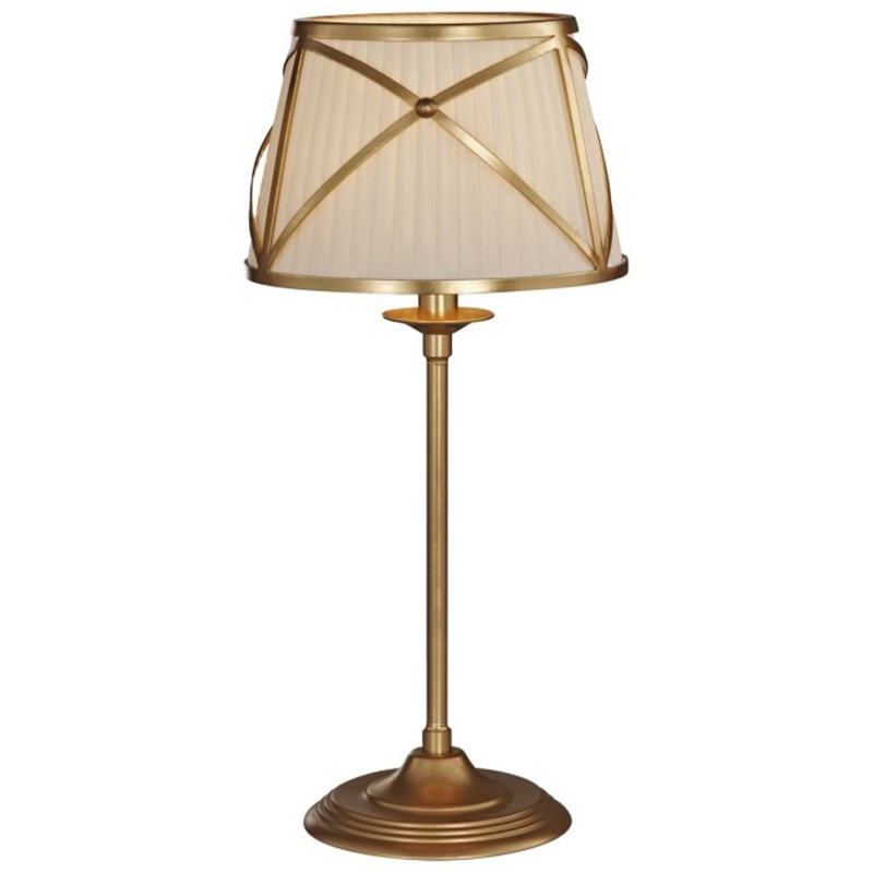 Настольная лампа с абажуром Provence Lampshade Light Gold Table Lamp Золотой Бежевый в Нижнем Новгороде | Loft Concept 