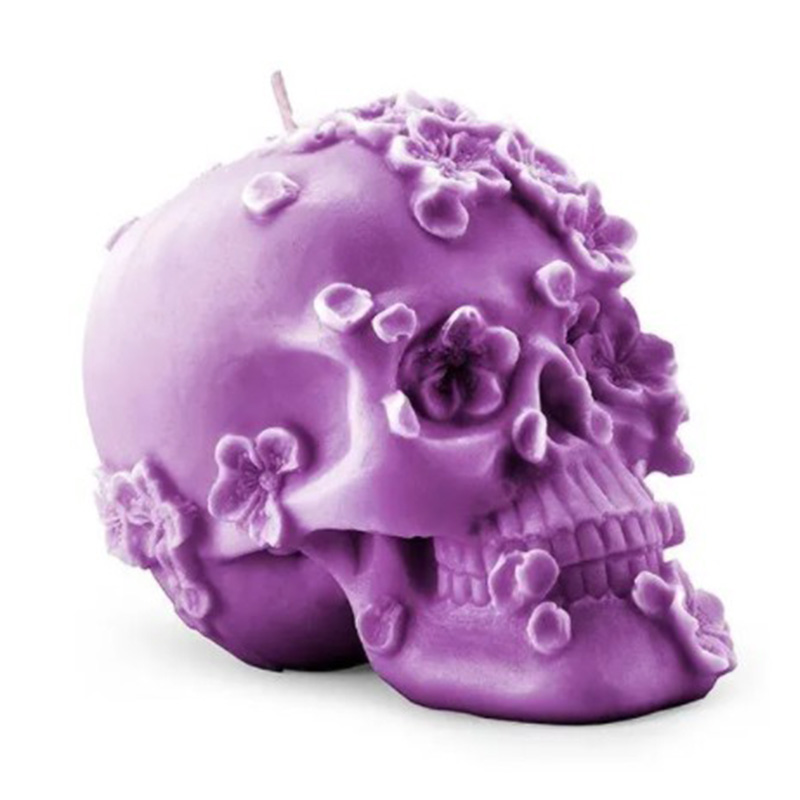 Свеча Purple Flowers Skull Пурпурный в Нижнем Новгороде | Loft Concept 