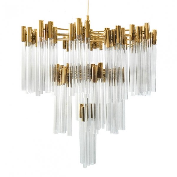 Люстра Contemporary chandelier crystal brass Глянцевое золото Прозрачное Стекло в Нижнем Новгороде | Loft Concept 