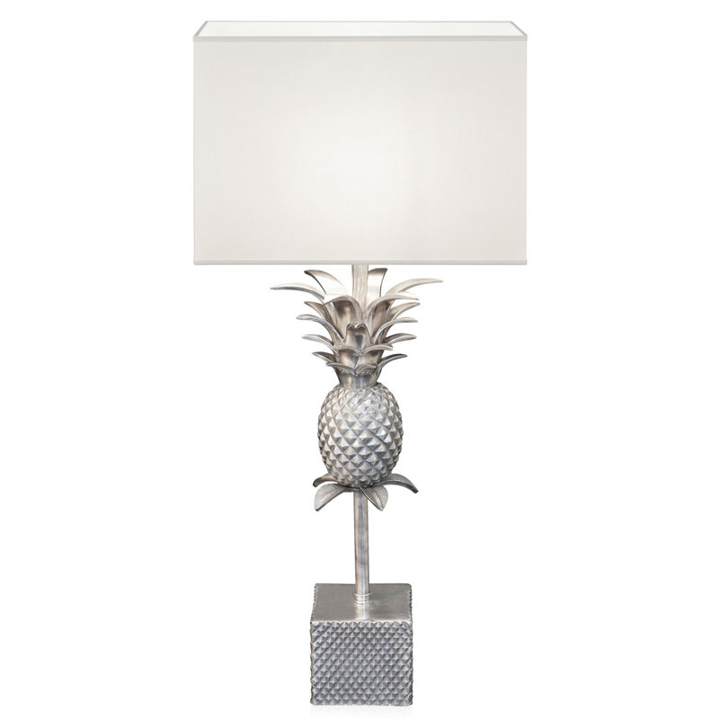 Настольная лампа LAMPTABLE PINEAPPLE STRAIGHT white Белый Серебряный в Нижнем Новгороде | Loft Concept 