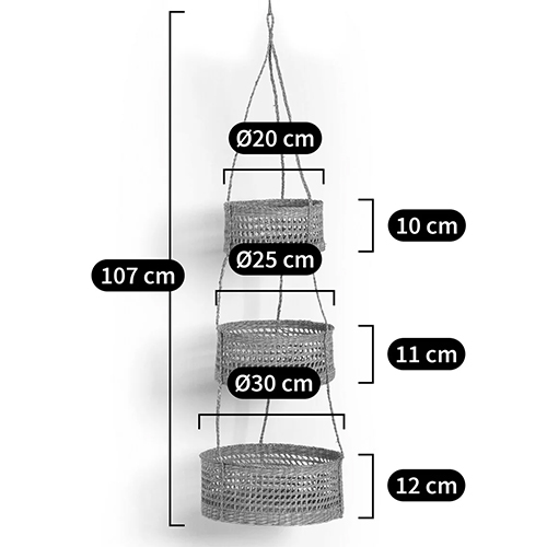 Подвесные плетеные корзины для цветов Musa Wicker Baskets в Нижнем Новгороде