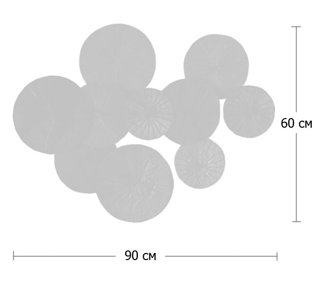 Арт-объект Disc wall art Lotus leaves в Нижнем Новгороде