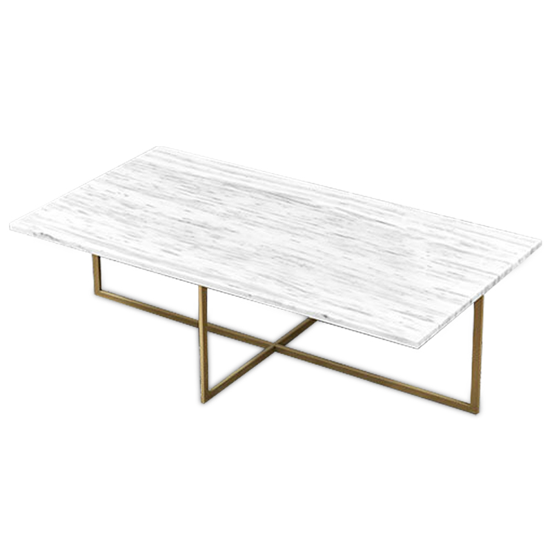 Кофейный стол Monson Coffee Table Белый Золотой в Нижнем Новгороде | Loft Concept 