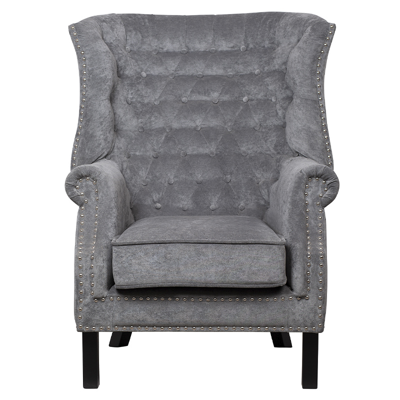 Кресло Charlie Armchair grey velour Серый в Нижнем Новгороде | Loft Concept 