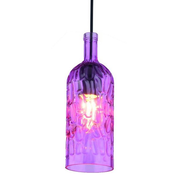 Подвесной светильник Geometry Glass Purpur Bottle Pendant Сиреневый в Нижнем Новгороде | Loft Concept 