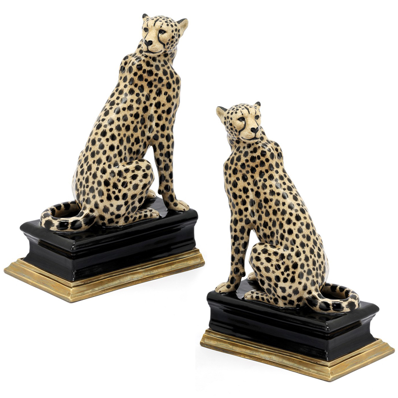 Держатель для книг BOOKEND CHEETAH Черный Золотой Бежевый в Нижнем Новгороде | Loft Concept 