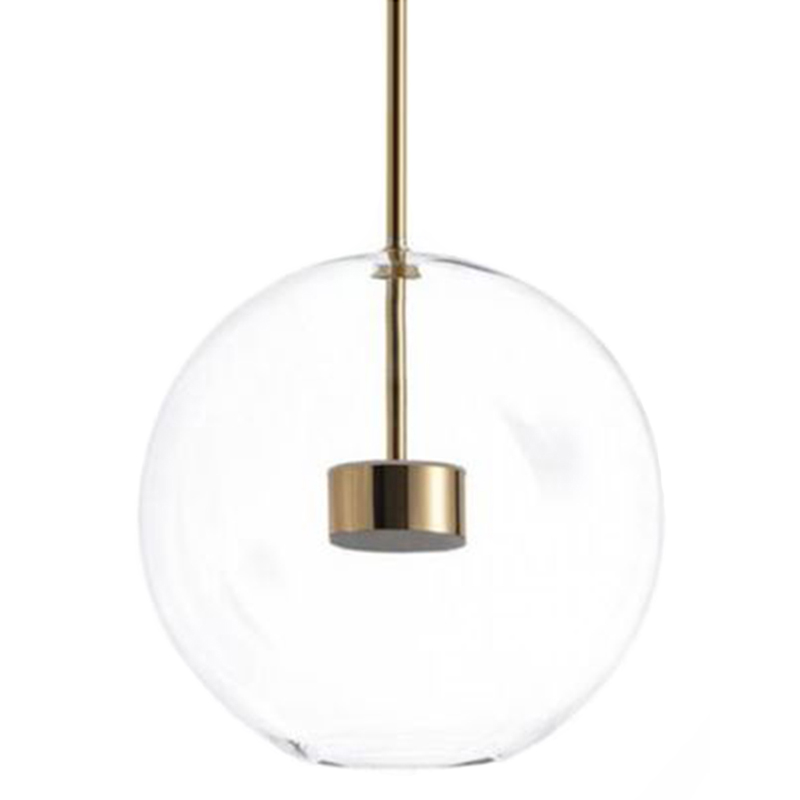 Подвесной Светильник Giopato & Coombes Bollr Pendant BUBBLE LAMP 1 шар золото Белый Золотой Прозрачное Стекло в Нижнем Новгороде | Loft Concept 