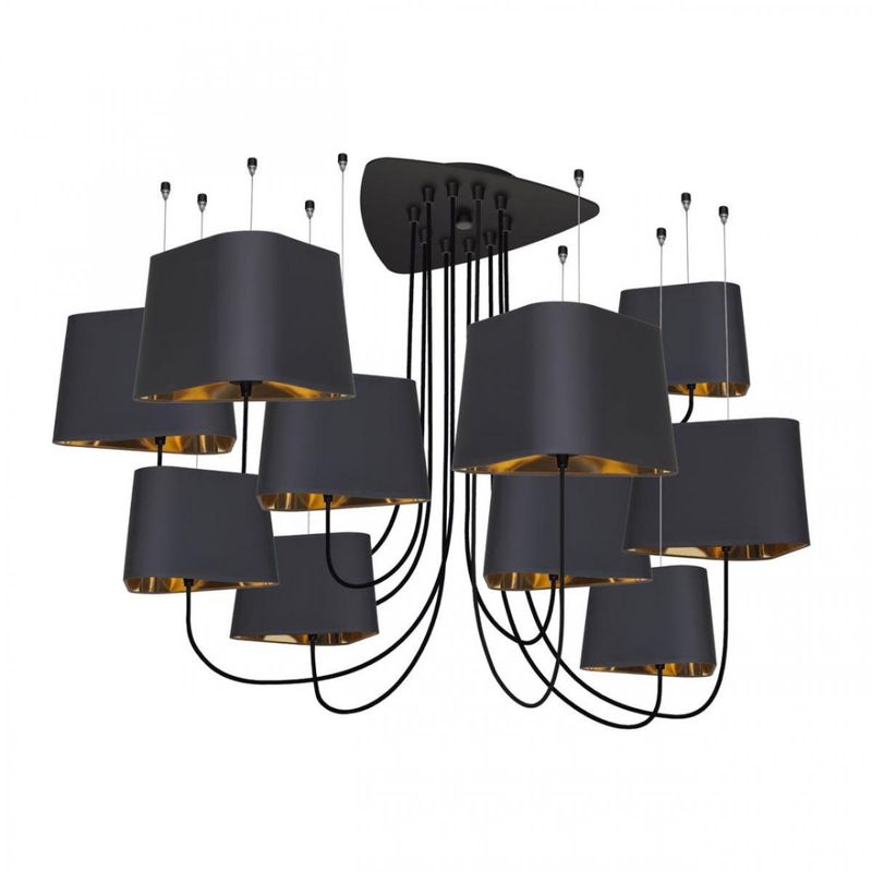 Люстра Designheure Lighting Black Grand Nuage10 плафонов Черный Золотой в Нижнем Новгороде | Loft Concept 