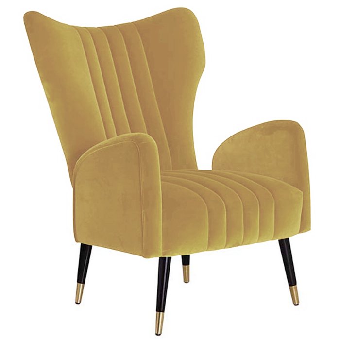 Кресло plant-collections Drummond Armchairs Gold Velvet Желтый в Нижнем Новгороде | Loft Concept 