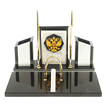 Настольный письменный набор из мрамора и змеевика с гербом России Marble Accessory варинант исполнения - 1 | Loft Concept в Нижнем Новгороде