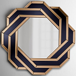 Зеркало восьмиугольное в черно-золотистой раме Pairing варинант исполнения - 1 | Loft Concept в Нижнем Новгороде