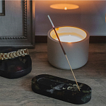 Подставка под благовония из эпоксидной смолы шампань Epoxy Resin Flowers Incense Oval Stand Champagne варинант исполнения - 3 | Loft Concept в Нижнем Новгороде