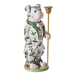 Подсвечник в виде собачки из фарфора с бронзовыми элементами Eden Garden варинант исполнения - 5 | Loft Concept в Нижнем Новгороде