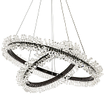 Люстра два кольца с хрустальным декором Rowan Crystal Ring Horizontal Black Chandelier варинант исполнения - 1 | Loft Concept в Нижнем Новгороде