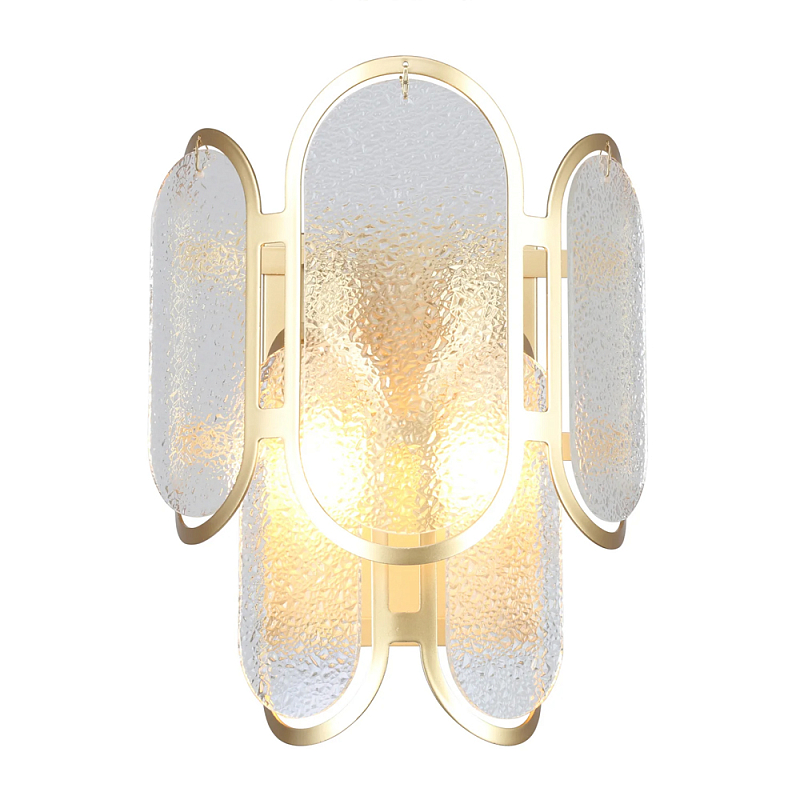 Бра из овальных элементов из непрозрачного стекла Conformation Латунь в Нижнем Новгороде | Loft Concept 
