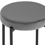 Табурет с мягким круглым сиденьем RIO Grey варинант исполнения - 4 | Loft Concept в Нижнем Новгороде