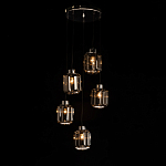 Люстра с 5-ю плафонами серого цвета Smoked Prism варинант исполнения - 3 | Loft Concept в Нижнем Новгороде