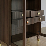 Дизайнерский шкаф витрина Elsa Dreams Walnut с 4-мя ящиками варинант исполнения - 8 | Loft Concept в Нижнем Новгороде