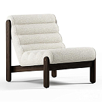 Кресло с деревянным каркасом и обивкой из белой ткани букле Medieval Furniture варинант исполнения - 2 | Loft Concept в Нижнем Новгороде