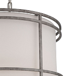 Подвесной светильник в виде барабана с тканевым абажуром и металлическим каркасом Warm Glow варинант исполнения - 1 | Loft Concept в Нижнем Новгороде