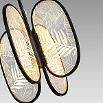 Люстра с гравировкой на акриловых плафонах Gravyura Black D 33 см варинант исполнения - 3 | Loft Concept в Нижнем Новгороде