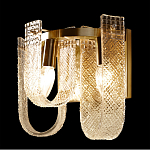 Бра с металлическим основанием золотого цвета и хрустальными подвесками Textured Glass варинант исполнения - 5 | Loft Concept в Нижнем Новгороде