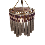 Люстра круглая плетеная с кисточками Walnut Chandelier Tassels Boho Style варинант исполнения - 1 | Loft Concept в Нижнем Новгороде