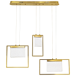 Подвесной геометрический светильник со стеклом Rectangle Geometry Trio Glass Chandelier варинант исполнения - 2 | Loft Concept в Нижнем Новгороде