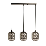 Люстра с тремя плафонами из серого граненого стекла Smoked Prism варинант исполнения - 2 | Loft Concept в Нижнем Новгороде