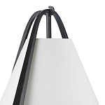 Торшер с черным каркасом и белым тканевым абажуром в форме конуса Stylish Solution варинант исполнения - 2 | Loft Concept в Нижнем Новгороде