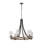 Люстра с цилиндрическим плафонами из толстого волнистого стекла в индустриальном стиле Feiss варинант исполнения - 8 | Loft Concept в Нижнем Новгороде