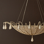 Люстра из деревянных бусин с подвесками в виде капель Wooden Beads варинант исполнения - 2 | Loft Concept в Нижнем Новгороде