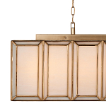 Люстра прямоугольная с каркасом золотого цвета Soft Glow Lamps варинант исполнения - 3 | Loft Concept в Нижнем Новгороде