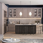 Угловая кухня с островом из массива дерева Amaline Kitchen Set варинант исполнения - 1 | Loft Concept в Нижнем Новгороде