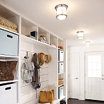 Потолочный светильник для ванных комнат со стеклянным плафоном и одной лампой Hinkley варинант исполнения - 4 | Loft Concept в Нижнем Новгороде