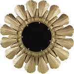 Зеркало круглое настенное в металлической раме Sunny Golden Petals варинант исполнения - 4 | Loft Concept в Нижнем Новгороде