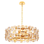 Люстра круглая золотого цвета с круглыми хрустальным элементами Solyria варинант исполнения - 1 | Loft Concept в Нижнем Новгороде