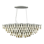 Люстра с подвесками в форме капель на серебристом каркасе Raindrop варинант исполнения - 3 | Loft Concept в Нижнем Новгороде