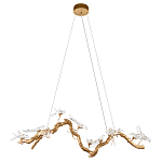 Люстра подвесная линейная с прозрачными стеклянными птичками на ветвях Serip Voa варинант исполнения - 2 | Loft Concept в Нижнем Новгороде