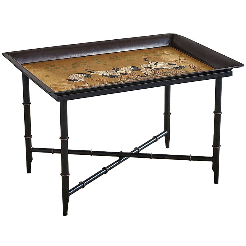 Кофейный стол в стиле Шинуазри Cranes Chinoiserie Collection Coffee Table Черный Золотой Мульти в Нижнем Новгороде | Loft Concept 