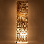 Торшер из перламутра на металлическом каркасе Indonesian Tower варинант исполнения - 4 | Loft Concept в Нижнем Новгороде