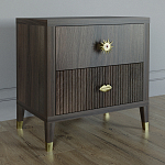 Тумба прикроватная с двумя ящиками Elsa Dreams Walnut варинант исполнения - 1 | Loft Concept в Нижнем Новгороде