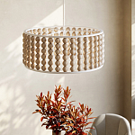 Люстра в форме цилиндра с вставками из деревянных бусин Wooden Beads варинант исполнения - 6 | Loft Concept в Нижнем Новгороде