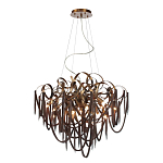 Люстра подвесная с объемной композицией из скрученных лент и металлических цепочек Atlantis Chain варинант исполнения - 2 | Loft Concept в Нижнем Новгороде